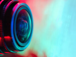 Camera lens with with multi-colored backlight. Optics