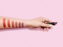 Color Swatch, Hand, Lipstick, Background