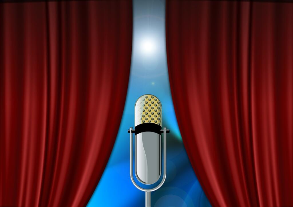 curtain, microphone, event