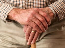 elderly, hands, ring