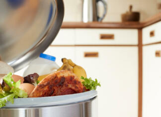 V Sloveniji letno zavržemo 68 kg hrane na prebivalca Fresh Food In Garbage Can To Illustrate Waste