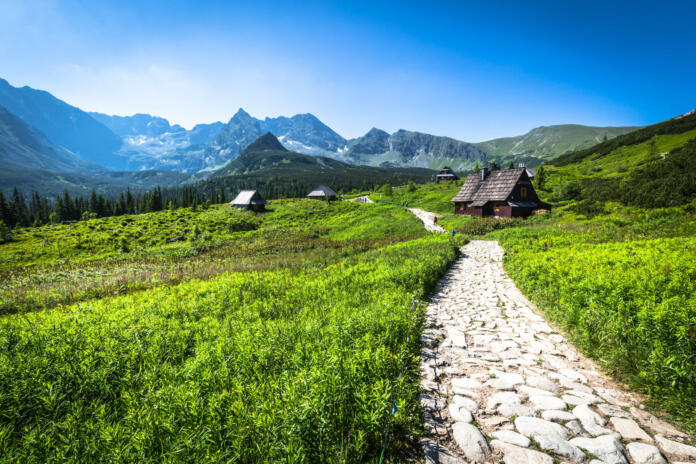 Hala Gasienicowa(Valey Gasienicowa) in Tatra mountains in Zakopane,Poland