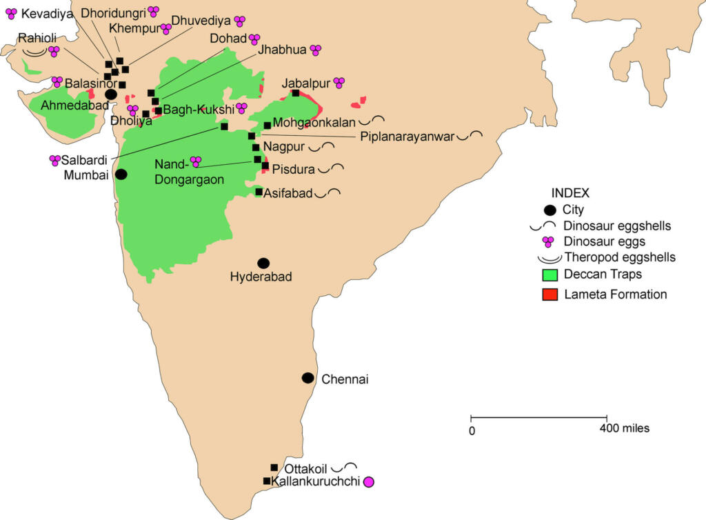 Indija ima zdaj več kot 1000 kilometrov široko gnezdišče dinozavrov