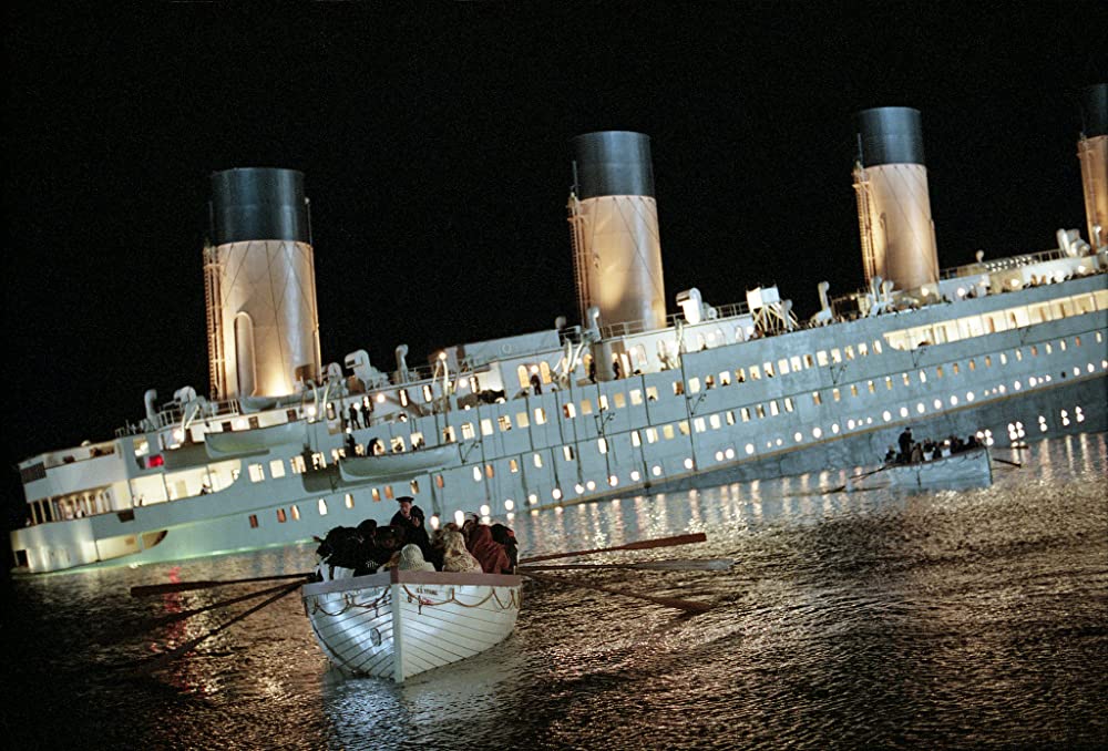 Titanik 1997, potop