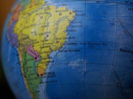Južna Amerika na globusu
