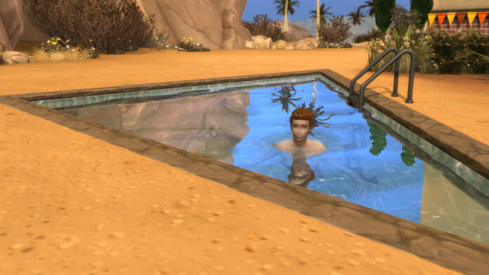 sims 4 swimming pool, screenshot