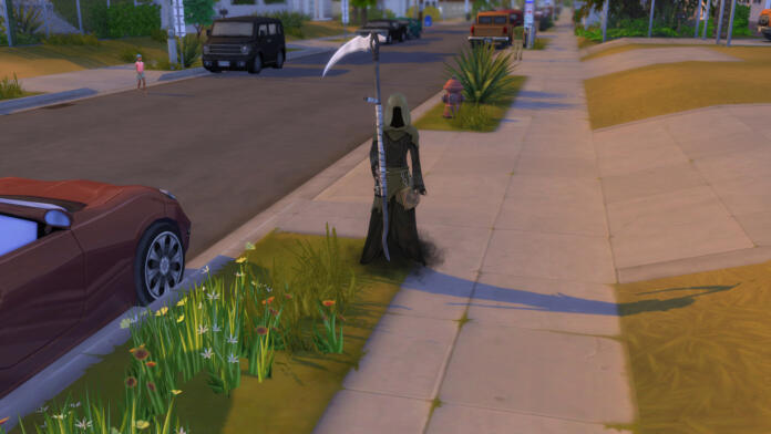 sims 4, grim reaper, screenshot