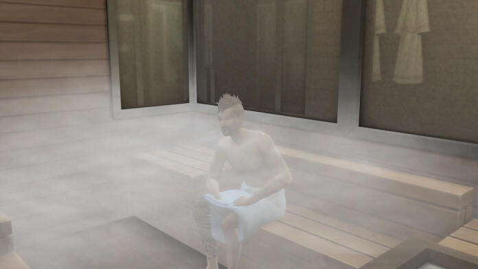 sims 4 screenshot, sauna
