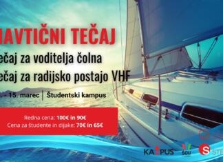 Tečaj za voditelja čolna in VHF GMDSS | 13. – 15. 3. | Študentski Kampus