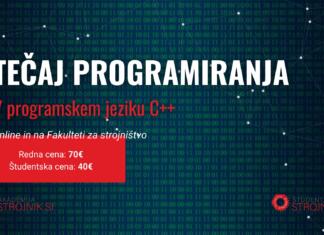 Osnovni tečaj programiranja v C++ / 14. 3. – 23. 3. / Online in v živo