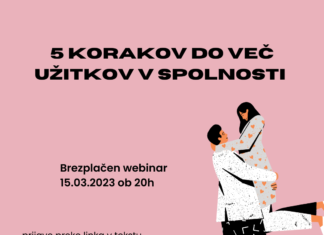 5 korakov do večjega užitka v spolnosti Grafika za dogodek s ključnimi podatki