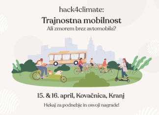 Mednarodni Hack4Climate: Trajnostna mobilnost – Ali zmorem brez avtomobila? Grafika hekatona s ključnimi podatki