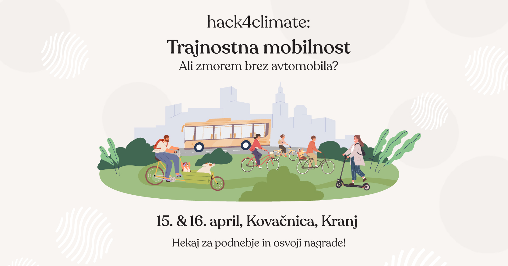 Mednarodni Hack4Climate: Trajnostna mobilnost – Ali zmorem brez avtomobila?