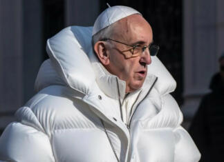 Papež Frančišek v Balenciagi