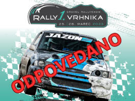 Grafika za Rally Show z napisom odpovedano