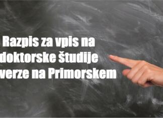 Razpis za vpis na doktorski študij UP