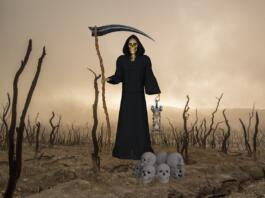 death, grim reaper, skulls