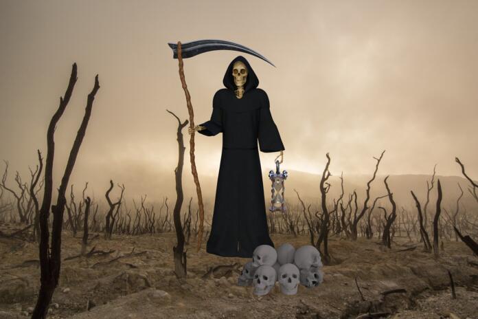 death, grim reaper, skulls
