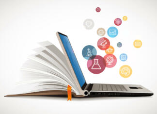 Kaj je odprta znanost in kako jo bo EU dosegla? Elearning - book as laptop electronic book concept