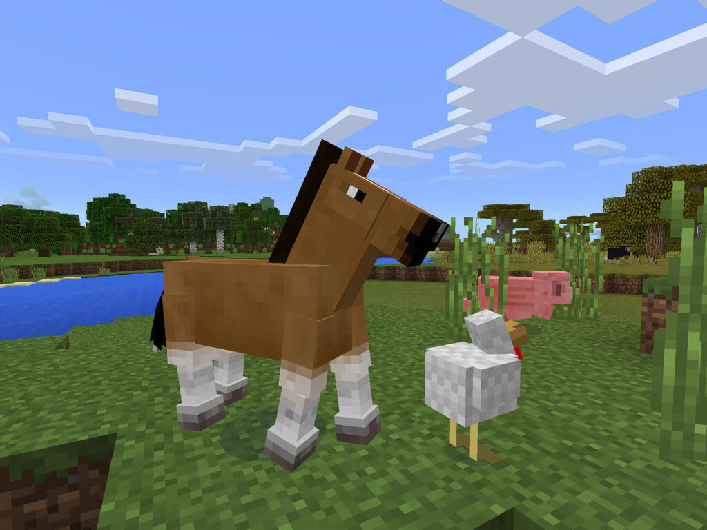 minecraft, game, horse