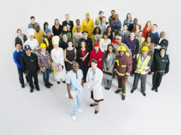 Portrait of confident workforce