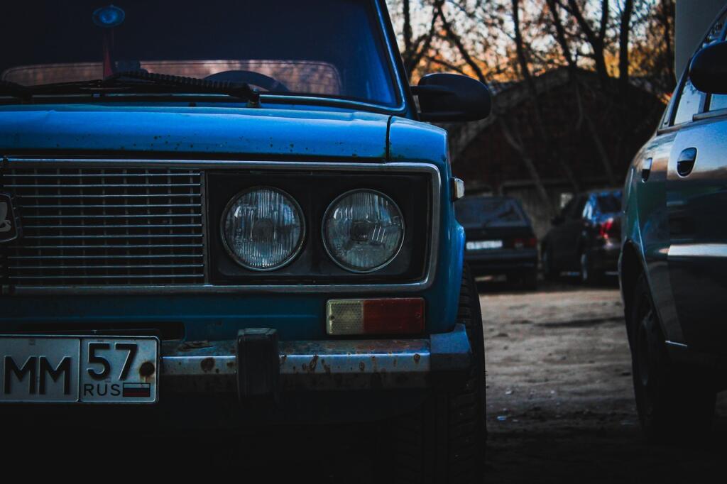 six, russian car, parking