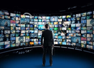 Video archives concept.