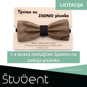 Leseni metuljček spomin na zadnjo pisanko