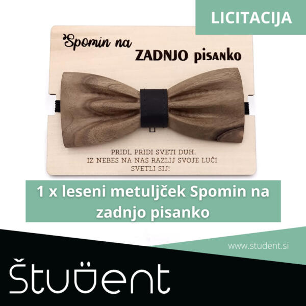 Leseni metuljček spomin na zadnjo pisanko