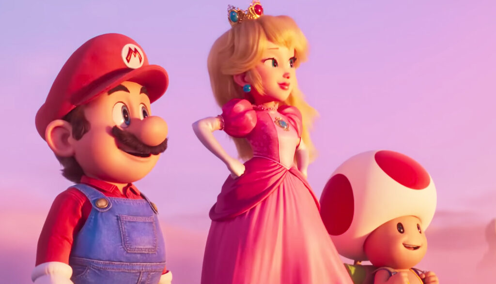 Mario, princesa Peach in Toad