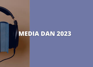 Media dan Fakultete za uporabne družbene študije Grafika za Media dan s sliko slušalk in naslovom