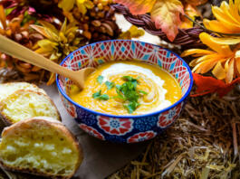 This autumn soup makes lunch time so enjoyable when you have something warm to eat on a chilly day.