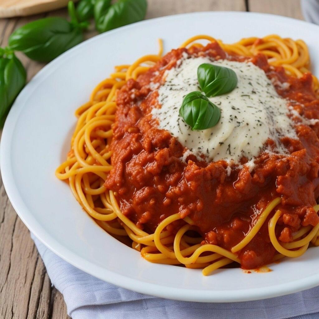 ai generated, spaghetti, pasta bolognese