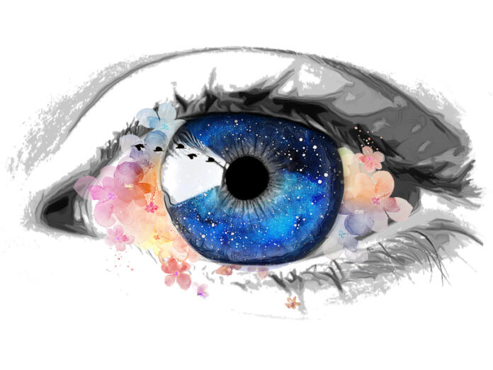 eye, creative, galaxy