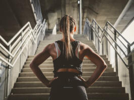 Girl prepairing for workout
