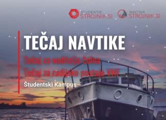 Tečaj za voditelja čolna in radijsko postajo VHF GMDSS | 18.7. – 20.7 2023 | Študentski Kampus