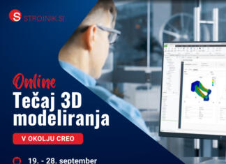 Tečaj 3D CAD modeliranja v Creo Parametric / 19. 9. – 28. 9. 2023 / Spletna izvedba