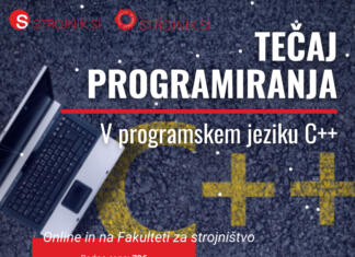 Tečaj programiranja v okolju C++ za začetnike / 21.11. – 30.11. 2023