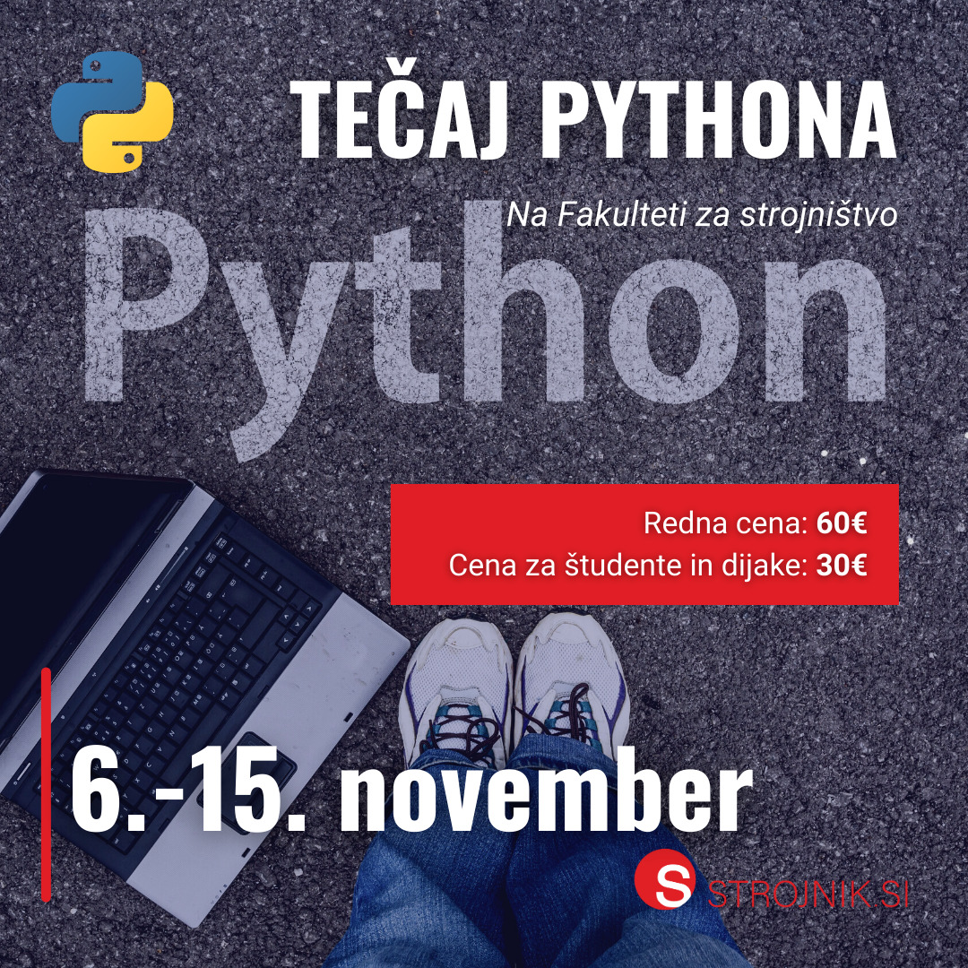 Tečaj programiranja v okolju Python za začetnike / 6.11. - 15.11. 2023