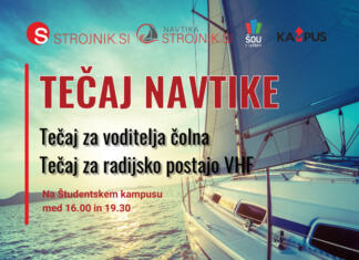 Tečaj za voditelja čolna in radijsko postajo VHF GMDSS | 12. – 14. sep 2023 | Študentski Kampus