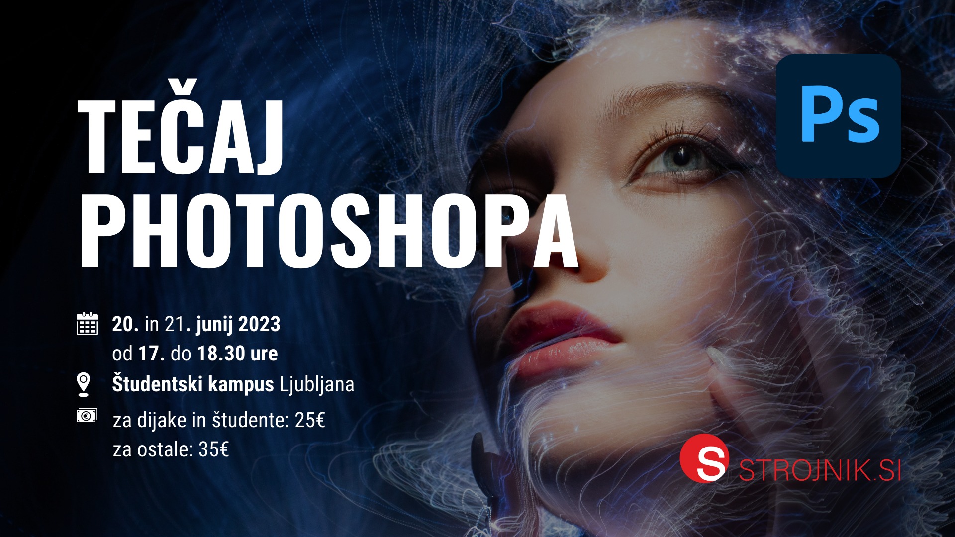 Tečaj Photoshopa | 20. in 21. junij | Študentski kampus