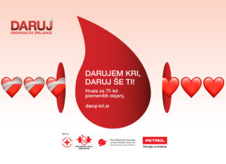 Dan slovenskih krvodajalcev v znamenju 70. obletnice prostovoljnega krvodajalstva v Sloveniji Darujem kri, daruj še ti. Hvala za 70 let plemenitih dejanj