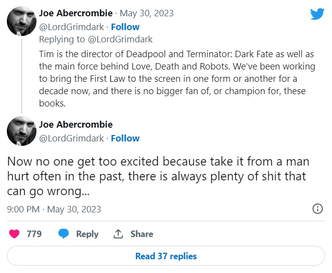 Joe Abercrombie na Twitterju