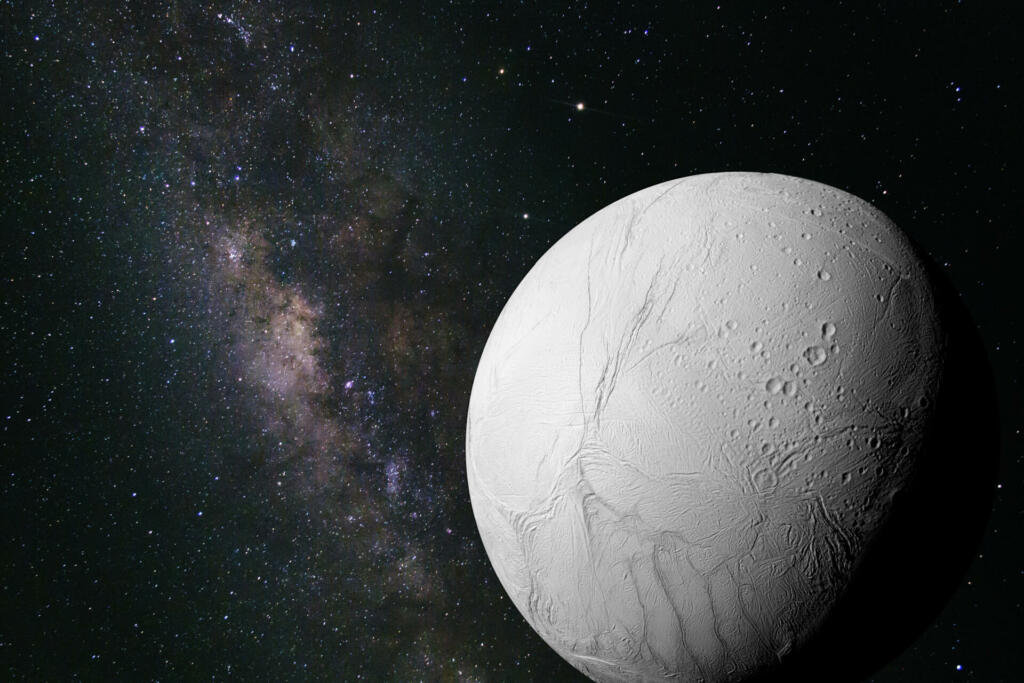 artist's impression of the water ice moon
