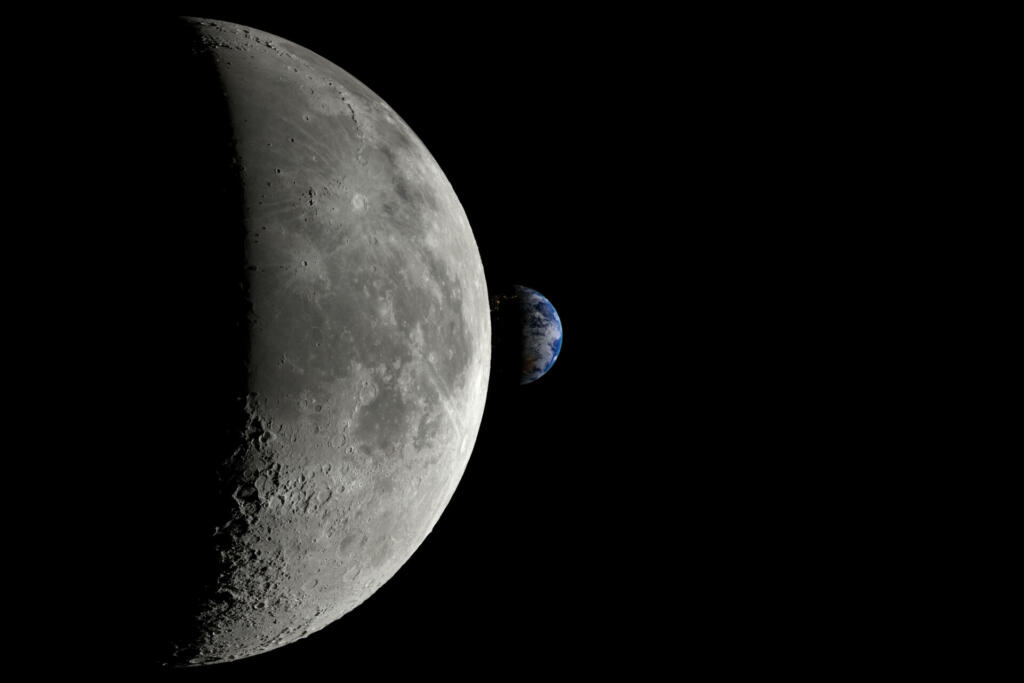 lunar surface detail on transparent background - 3D rendering - maps from Nasahttps://svs.gsfc.nasa.gov/cgi-bin/details.cgi?aid=4720