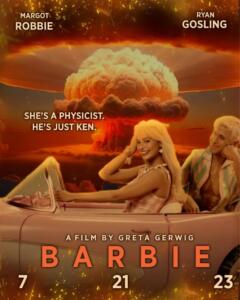 Barbie in Oppenheimer poster