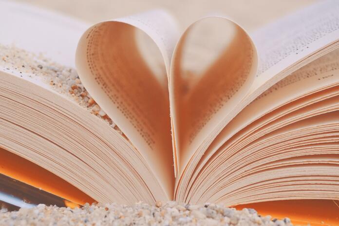 book, heart, love