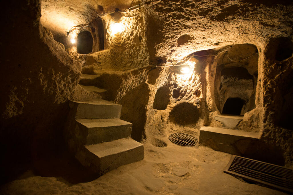 Derinkuyu cave city in Cappadocia Turkey