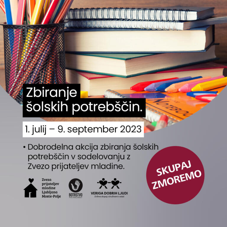 Supernova in ZPM Moste-Polje skupaj v dobrodelni akciji zbiranja šolskih potrebščin!