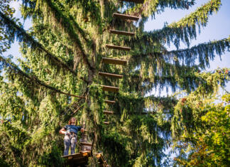 Pustolovski park Geoss, največji pustolovski park v Sloveniji Pustolovski park Geoss